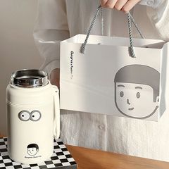 Xuanxiaoqing ギフトケトルティーカップ女性の家庭用ウォーターカップシンプルな高価値カップポータブル大容量魔法瓶カップ