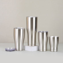 定制不锈钢腰型汽车杯 大容量真空双层保温杯 便携车载保冷冰霸杯