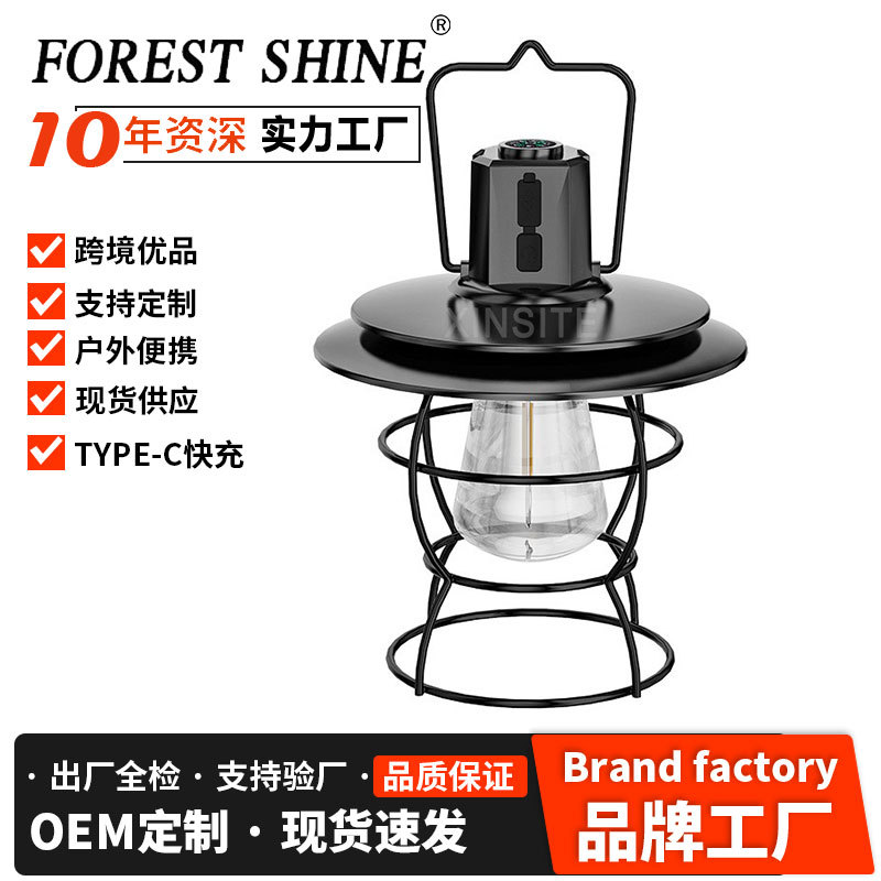 Transfronterizo nueva luz de camping al aire libre camping linterna campamento luz larga resistencia resaltar Luz de emergencia portátil