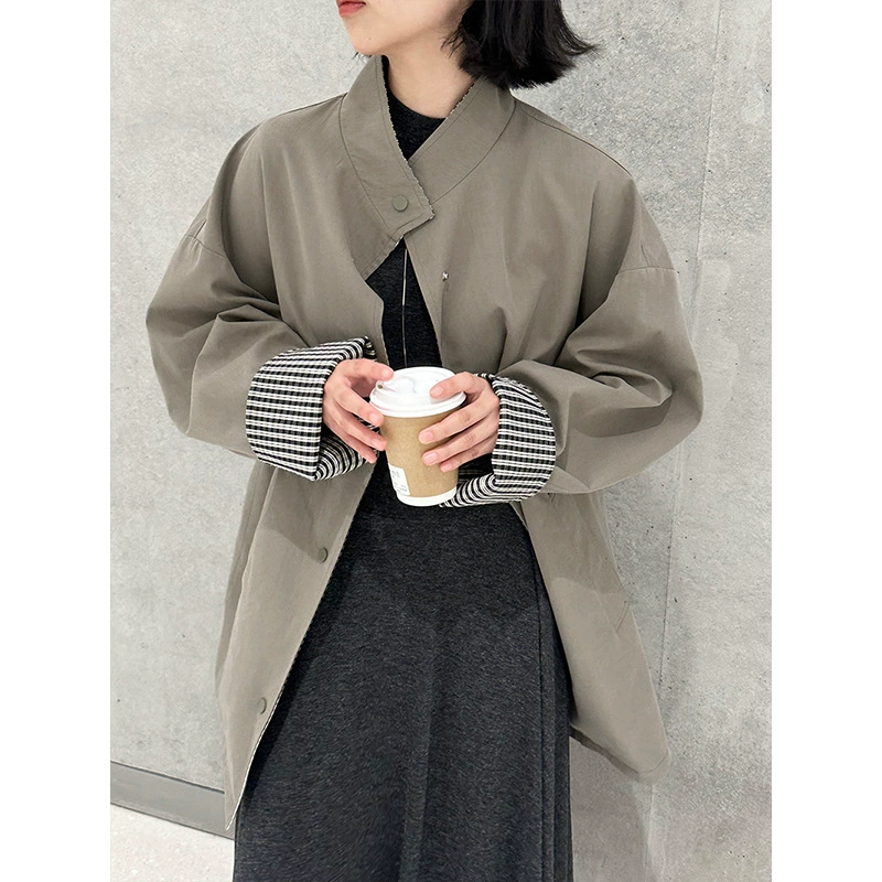 Библиотека атмосферы Jiangzuo может носить черно-белую сетку с обеих сторон