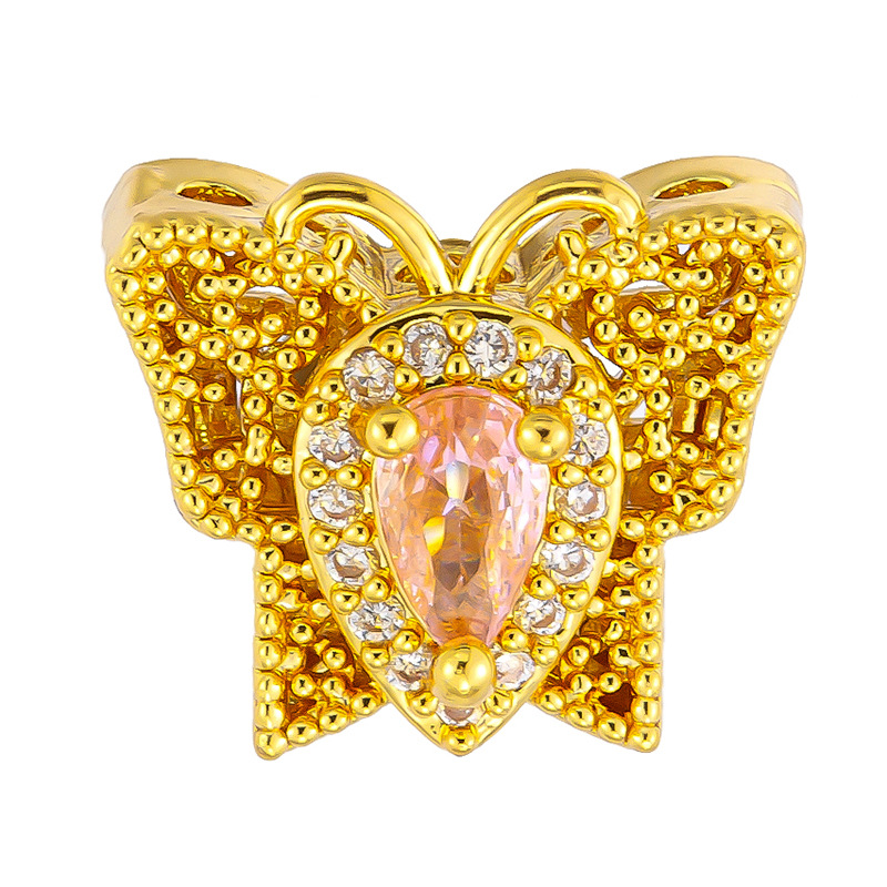 Colgante de cobre micro incrustado Gufasha oro goteo de aceite perlas de transferencia DiDi con perlas de acessorios de perlas huecas fábrica de perlas al por mayor