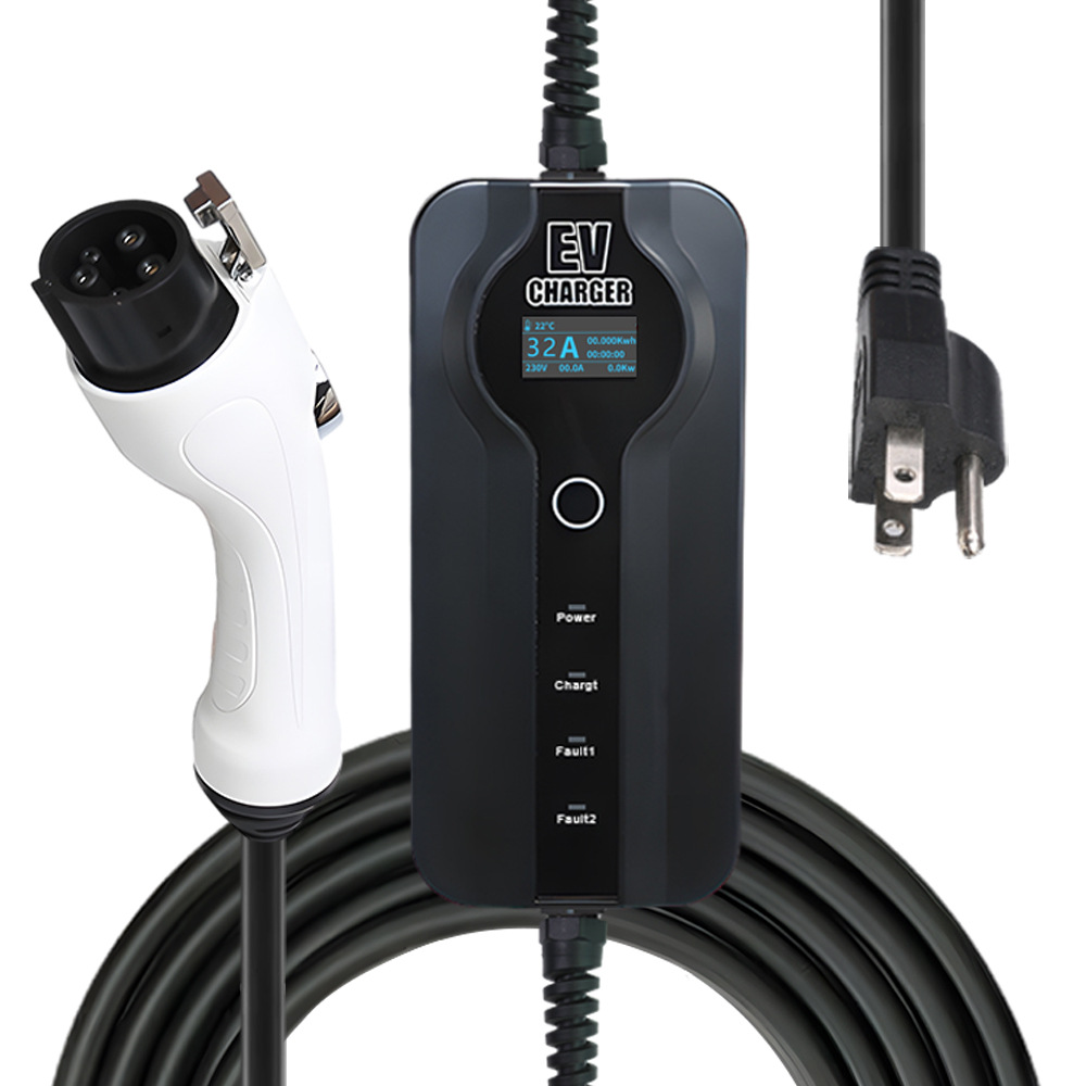 16A美标枪头便携式充电器3.5kw充电枪新能源汽车家用充电桩