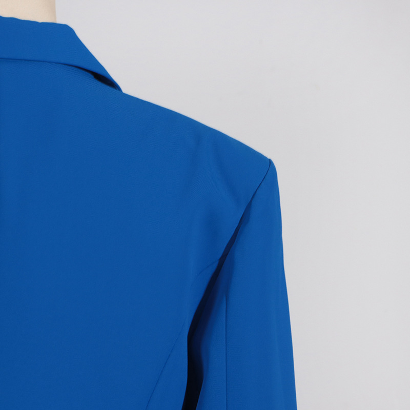 Dámské oblečení Módní a elegantní sako pro ženy, podzim 2024, nový modrý design, formální slim fit, luxusní velikost, malý oblek_voghion.com