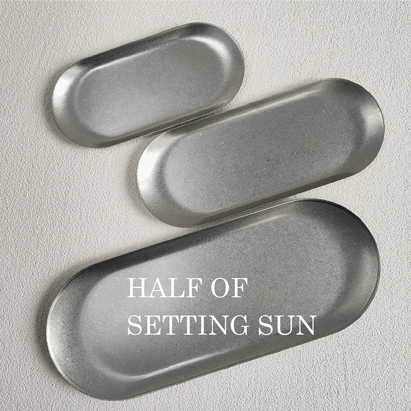 ins Industrial Style Oval Korean Style Distressed Stainless Steel Plate Barbecue Plate snack plate snack plate snack plate Sushi plate Outdoor ins Industrial Style Oval Korean Style Distressed Stainless Steel Plate Barbecue Plate snack plate snack plate snack plate Sushi plate Outdoor