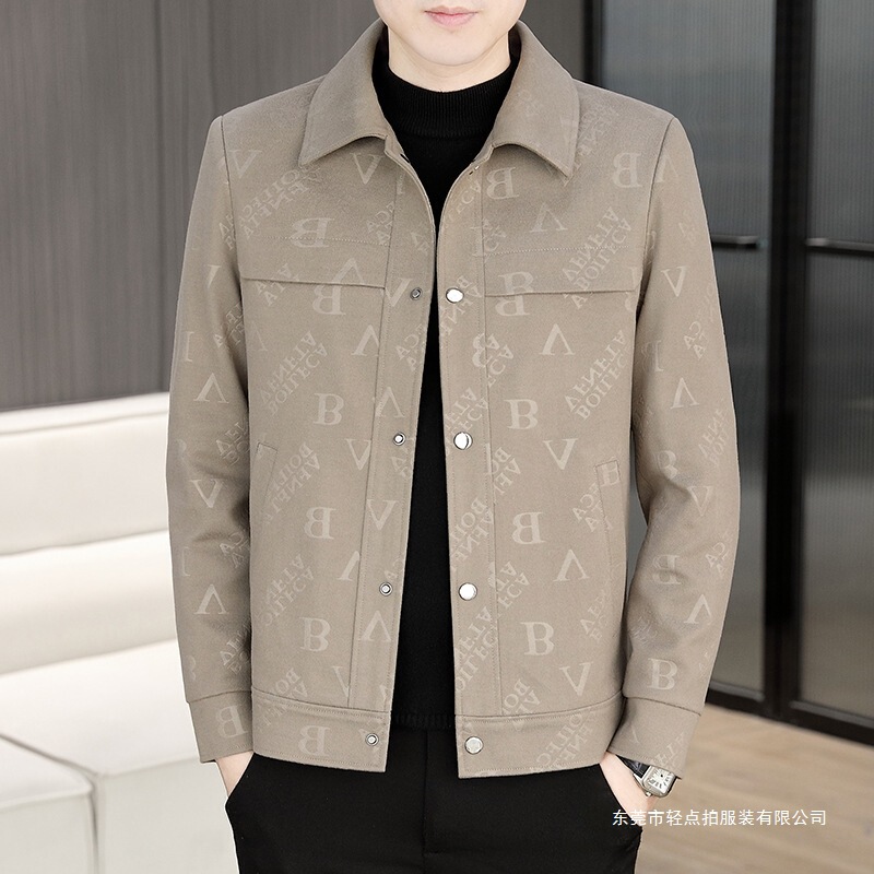 [New Product] 2025 Autumn and Winter Men's Camouflage Lapel Jacket Trendy and Easiest for Match Jacket for Young and Middle-Aged Casual Cross-Border No