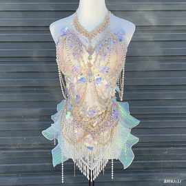 鱼泳衣欧美edc电音节服装tutuds演出服蹦迪DJ夜店酒吧表垒德株
