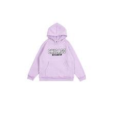 跨境专供秋冬童装女男童连帽红色加绒卫衣中大童儿童洋气带帽上衣