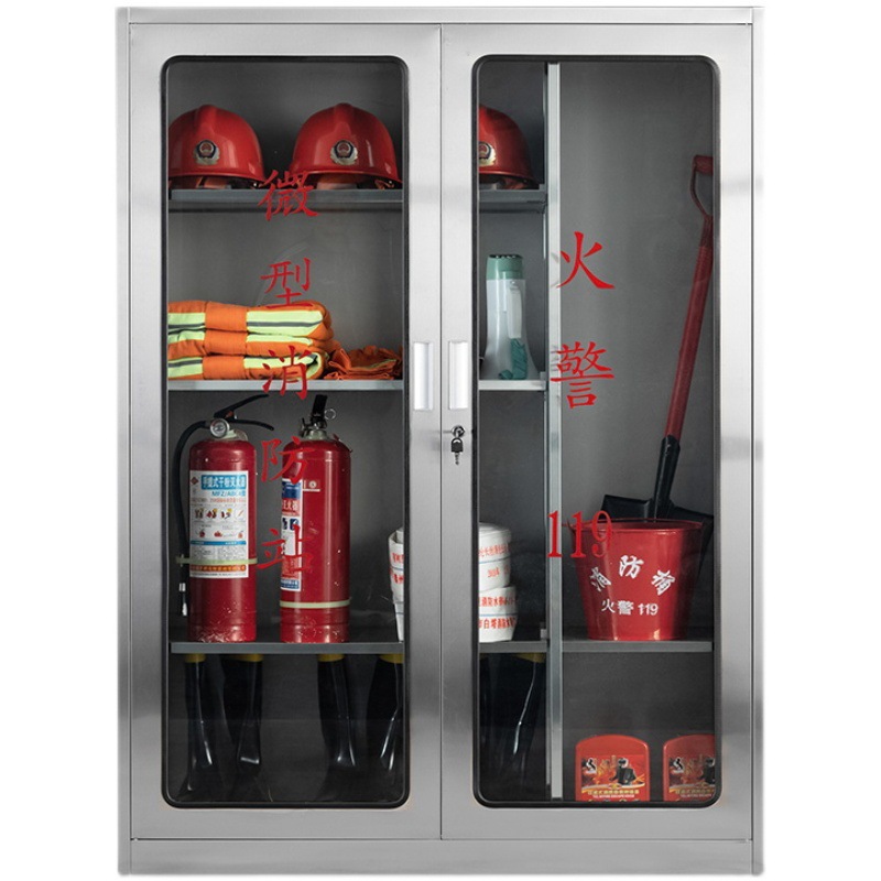 Gabinete de extinción de incendios de acero inoxidable Gabinete de extinción de incendios en miniatura al aire libre Gabinete de equipo Gabinete de equipo Caja de extinción de incendios Gabinete de exhibición de materiales del sitio