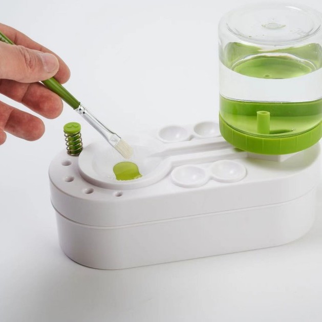 Cepillo Rinser escritura Cepillo limpiador circulación de agua Cepillo limpiador pluma limpiador suministros de arte