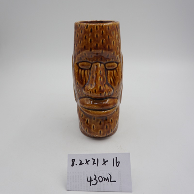 Copa tiki de bar cuidadosamente seleccionada Copa de cóctel hawaiana Copa de cerámica de loro azul Tic Zombie Skull Cup Red de Internet