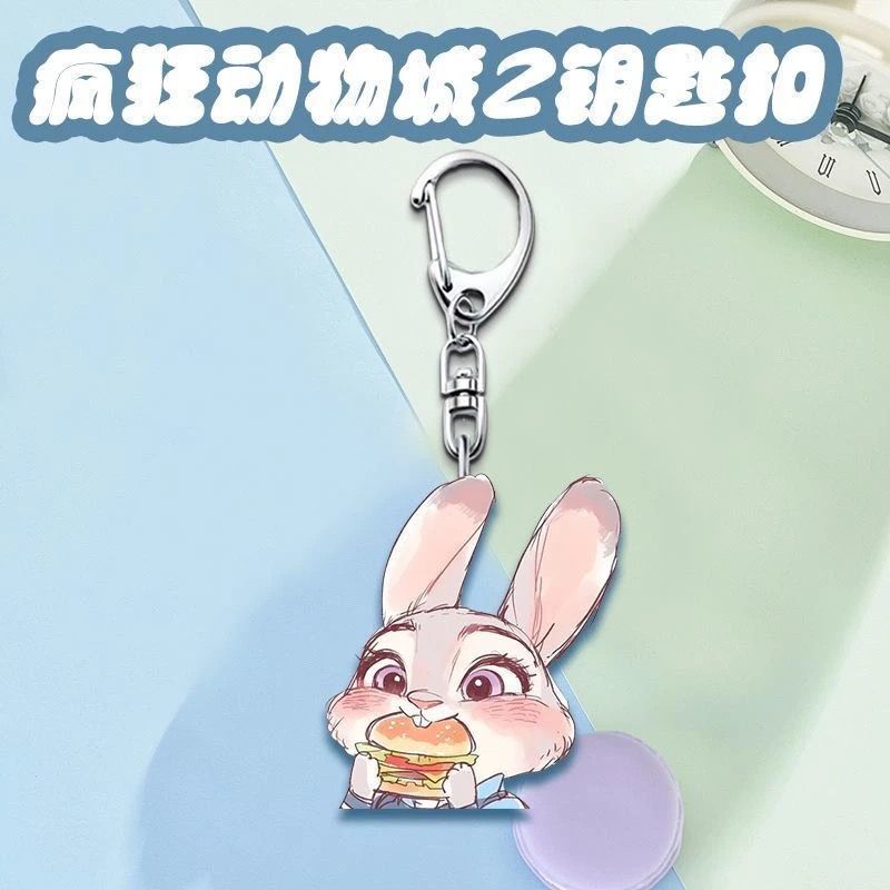 Colgante Mad Animal City Nick Judy llavero acrílico doble cara de alto valor de la cara bolsas escolares adornos colgantes regalos