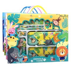 HJ9903 Children's Day gift stationery set school supplies pencil with skipping rope gift box birthday gift animal