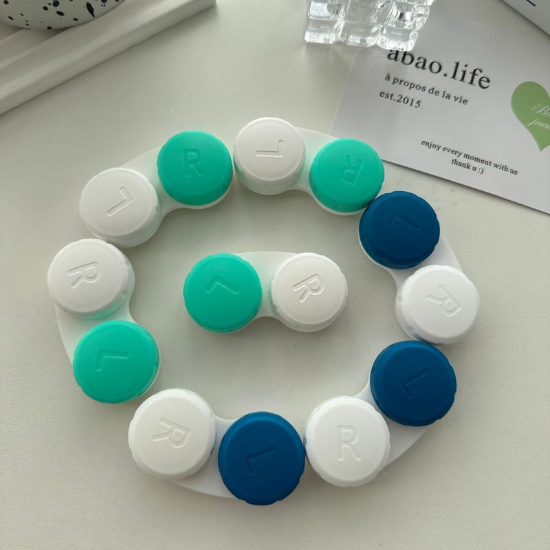 Contact lens box portable simple large capacity high durable trial all kinds of invisible storage double box wholesale