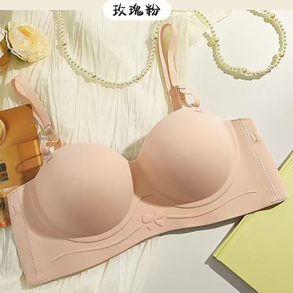 Salto de discoteca no puede caer ropa interior sin tirantes antideslizante pequeño pecho especial push up anti-sagging media taza sujetador sin costuras 2207