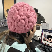 Z 59629 Cartoon fun hand knit ear cap ��ͨ��ֱ�֯����ñ
