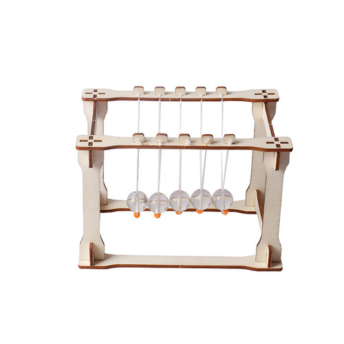 Children's wooden physics experiment gizmo, science and technology hand-made DIY Newton's pendulum, science and education educational toys