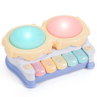 Children's Baby Drum Two-in-One Clap Drum Educational Music Toy Children's Clap Drum 0-1-3-6-12 Months