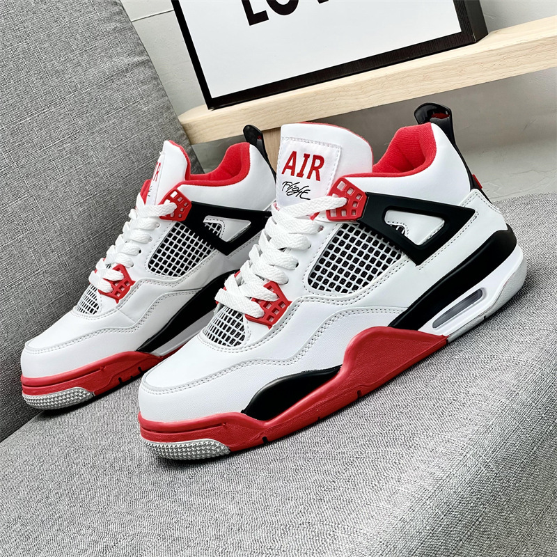 AJ4 플레임 화이트 레드