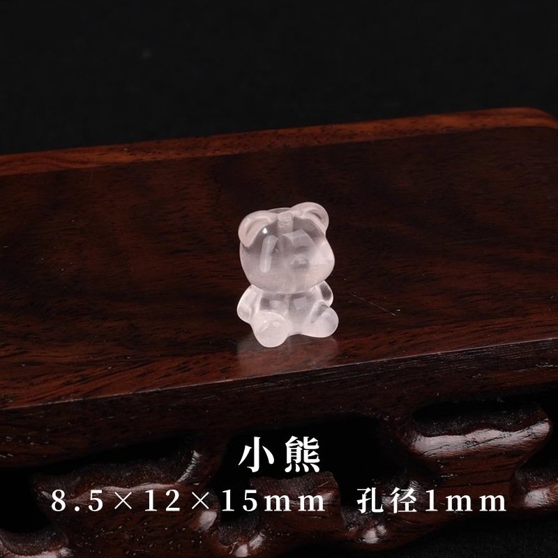 Cen 天然ホワイトクリスタル diy アクセサリーペンダントルースビーズ九尾キツネペンダントブレスレットブレスレット小さなドロップアクセサリー|undefined