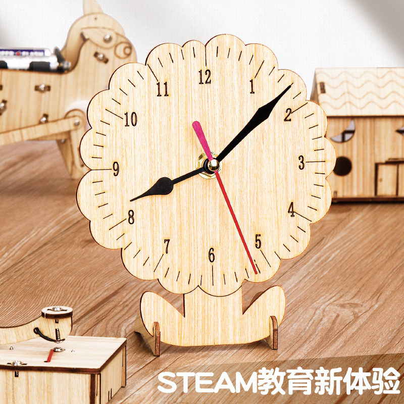 花朵时钟科学实验科技制作小发明儿童自制手工diy玩具材 批发|undefined