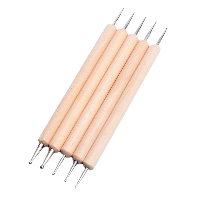 Nail art special double-head lighting pen drilling pen nail phototherapy nail art wave point pen bead pen nail art tool set