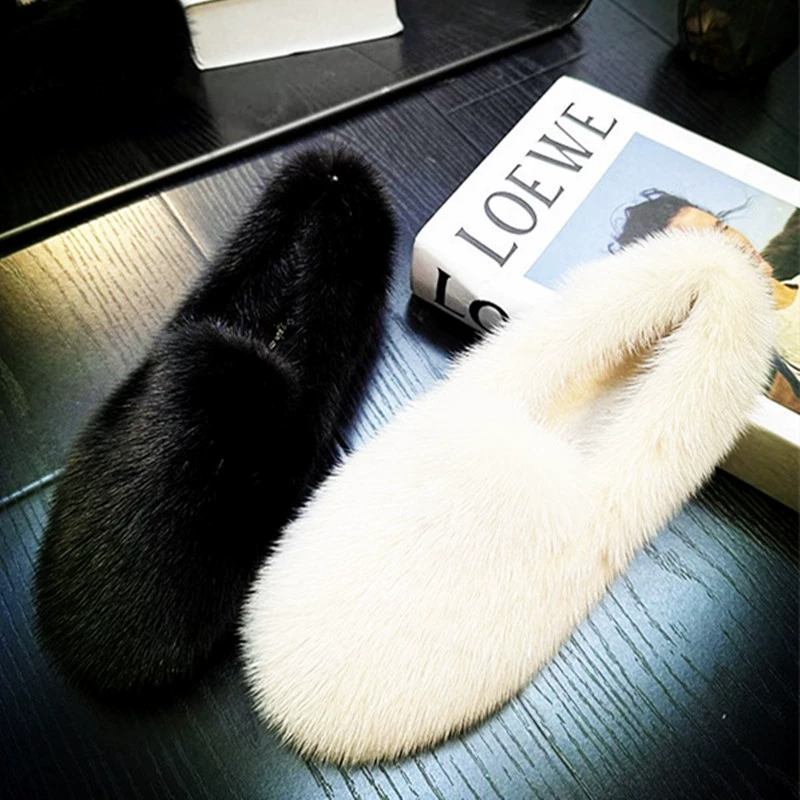 Меховая обувь, зимняя одежда, меховая флисовая подкладка, хлопковая обувь с Глубоким Дном, чистая красная натуральная кожа, норковый мех, обувь для родителей и детей, обувь на плоской подошве