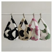 毛毛包女包2024秋冬新款韩版时尚毛绒托特包女式单肩斜挎腋下包