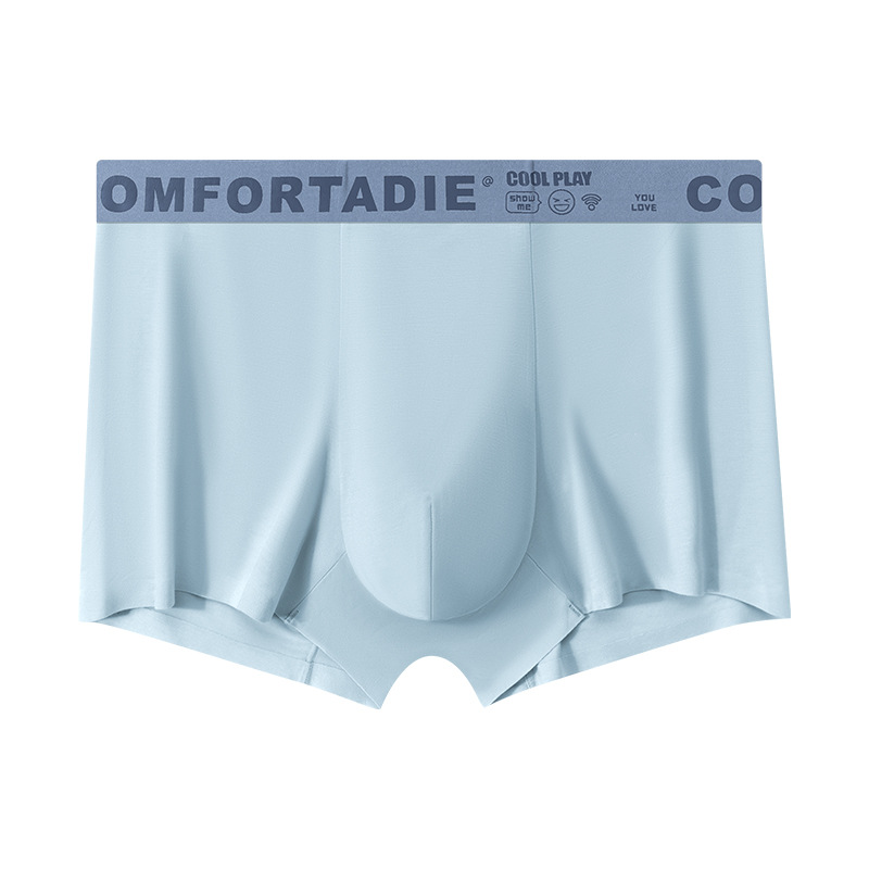 Pantalones íntimas de hombre de estilo de piel antibacteriano entrepierna sin marcas cómodas y transpirables pantalones planos de hombre fuente fábrica al por mayor