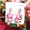 Food play, earrings for ice cream, European style, silver 925 sample