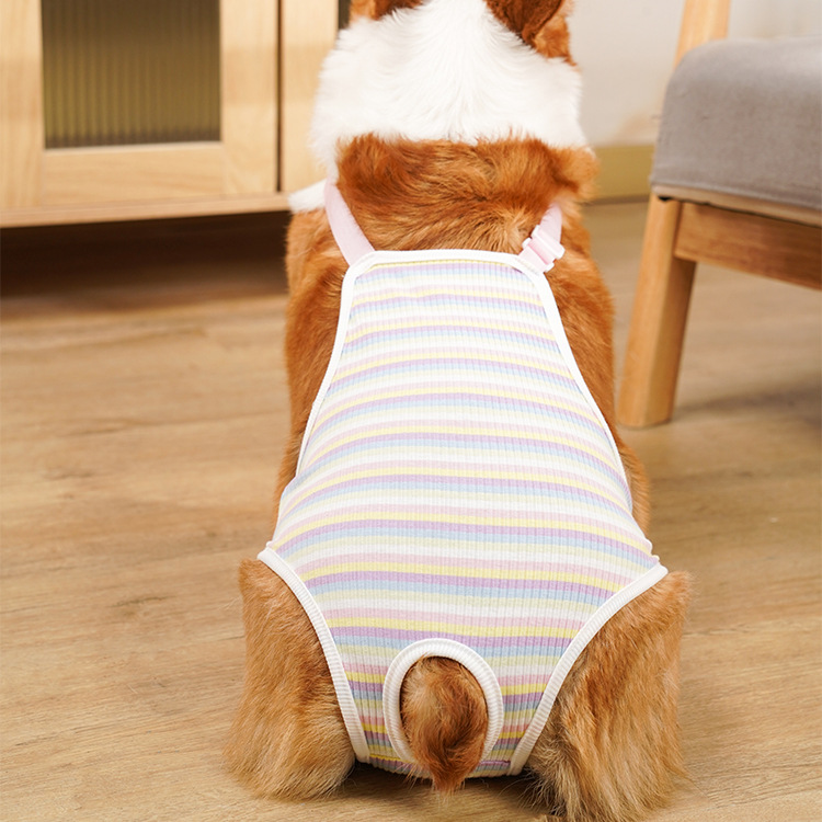 Simple Style Cotton Stripe Pet Clothing display picture 5