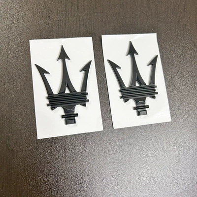 Car logo Black Ghibli Levante Quattroporte - a-pair-of-rear-window-side-markings-matte-black