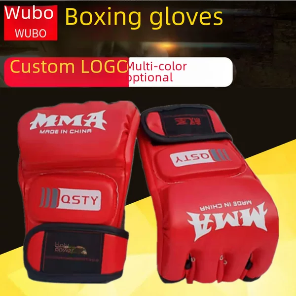 Half finger boxing gloves Sanda fighting UFC boxing gloves adult fighting training MMA boxing gloves wholesale