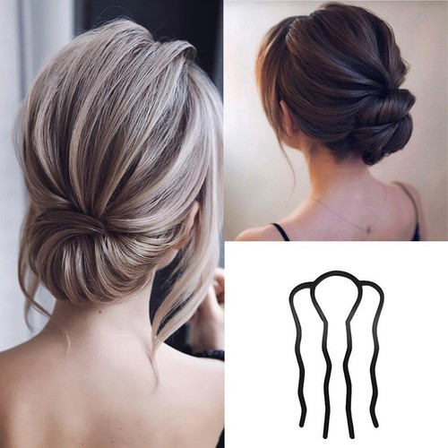 Korean style ball head hair iron metal hair comb upside down comb simple lazy hairpin hairpin hairpin hairpin back of the head