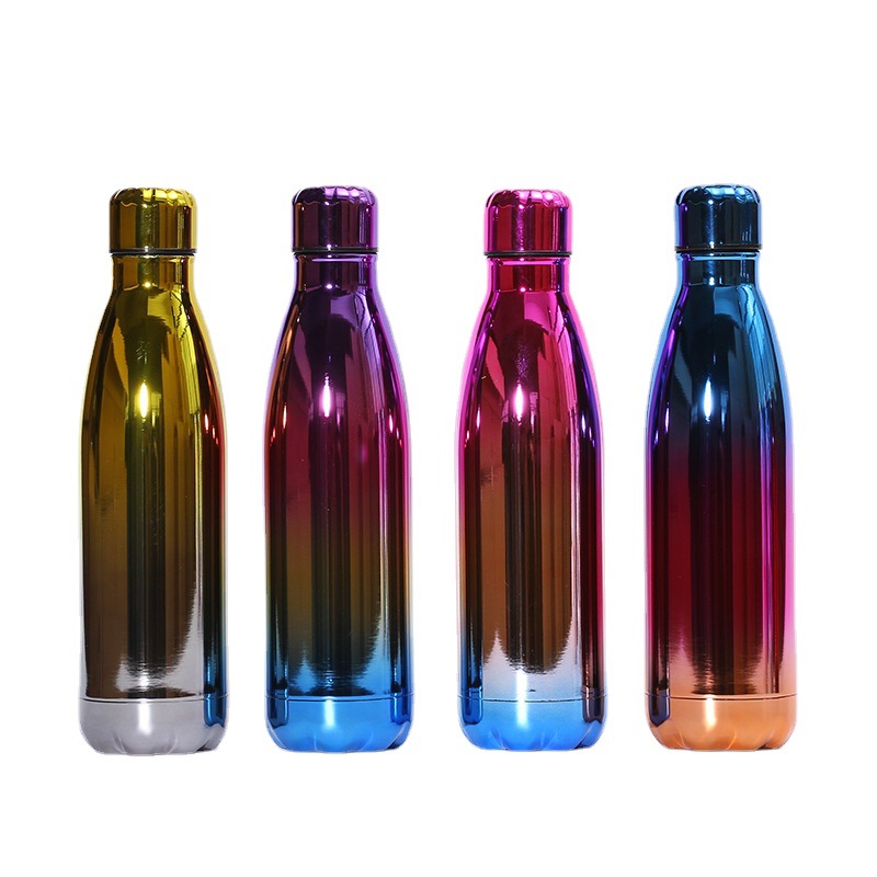 Al Aire Libre de acero inoxidable 304 termo taza creativa galvanoplastia de moda botella de Coca-coque portátil coche de equitación deportes botella de agua