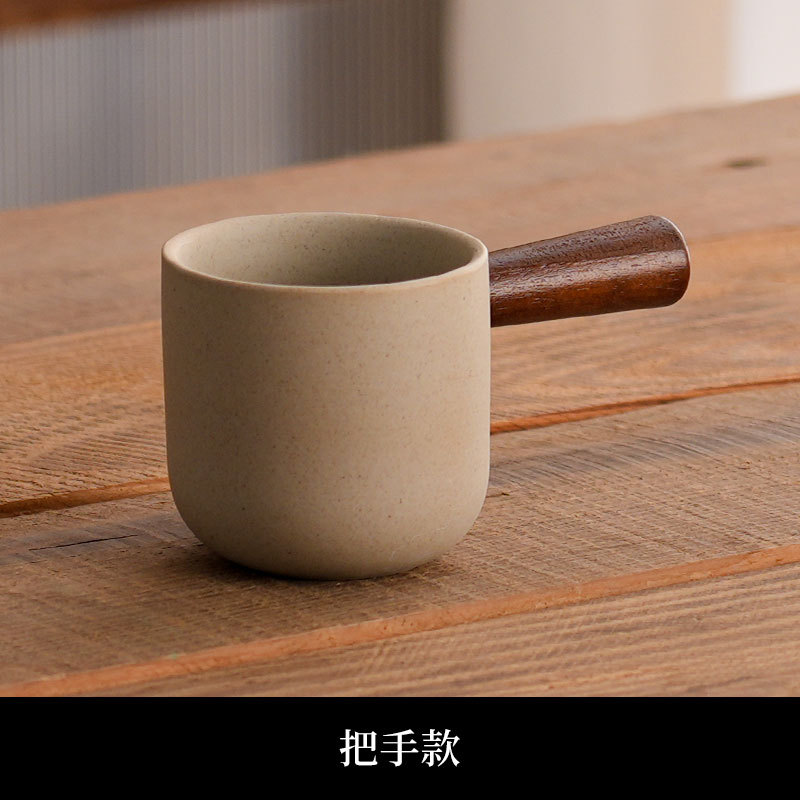 Taza de café espresso de cerámica gruesa de arcilla para el hogar chino Taza de agua de cerámica de latte pequeña y exquisita Diseño retro de nicho