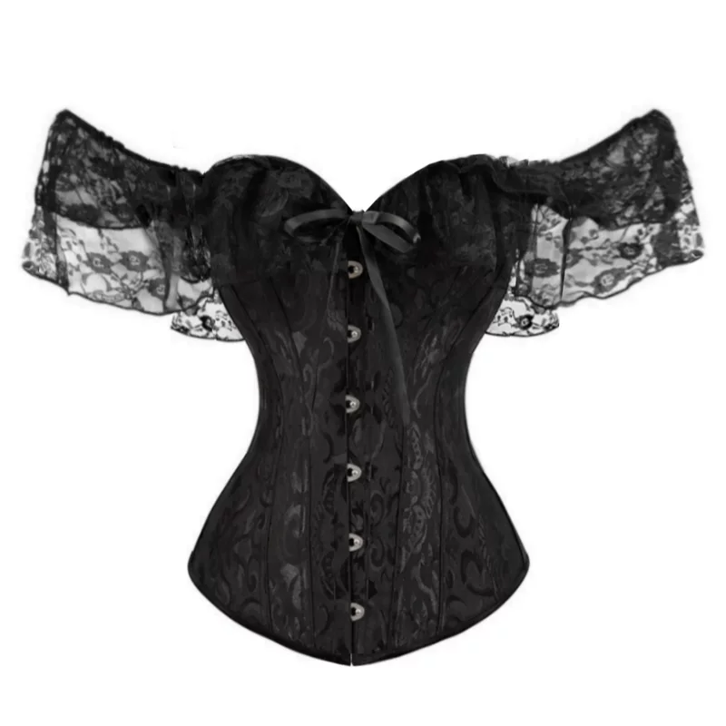 Корсетное костюм shapewear с кружевами, европейский стиль открытое плечо плащ, размеры XS–6XL, множественные цвета