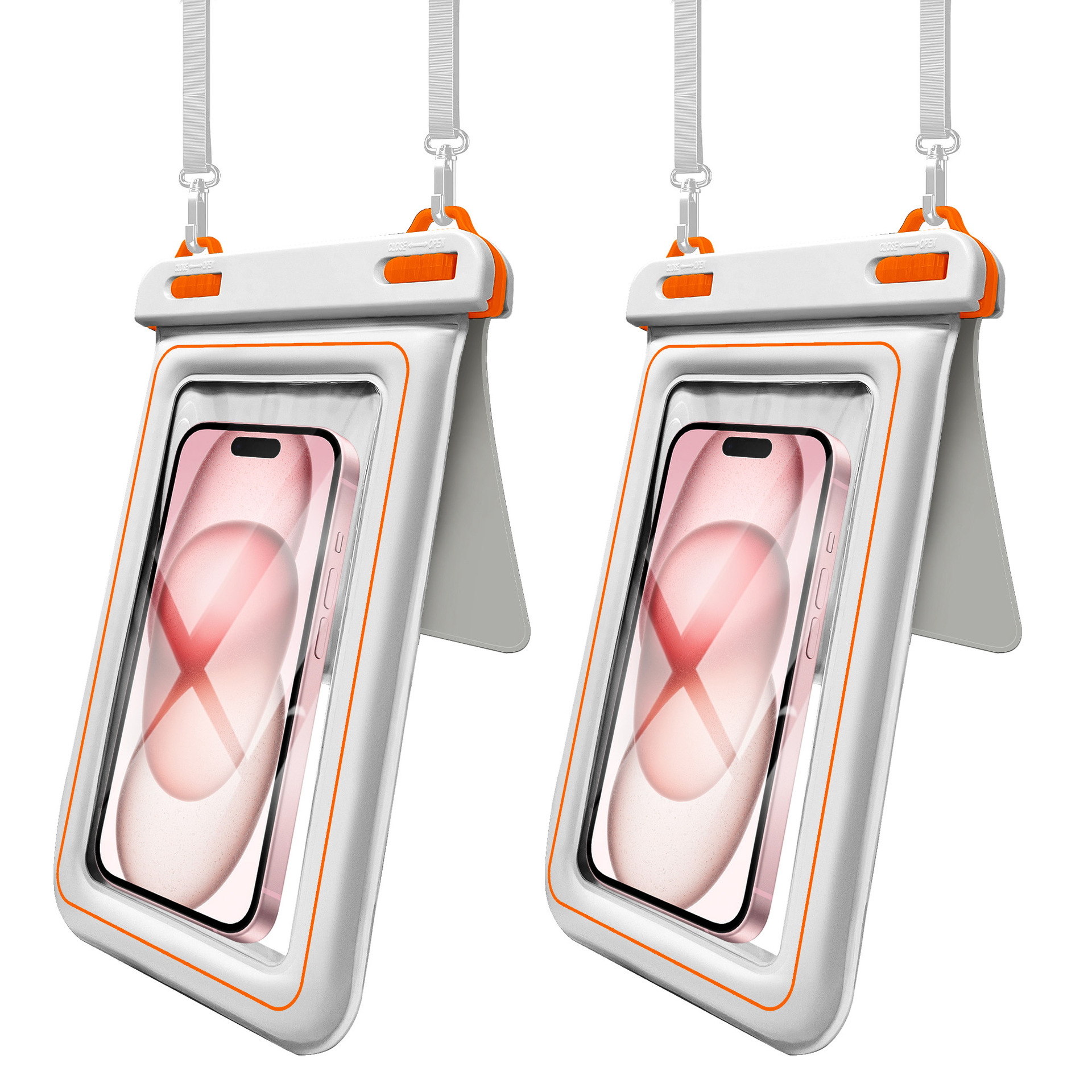 흰색 주황색 새