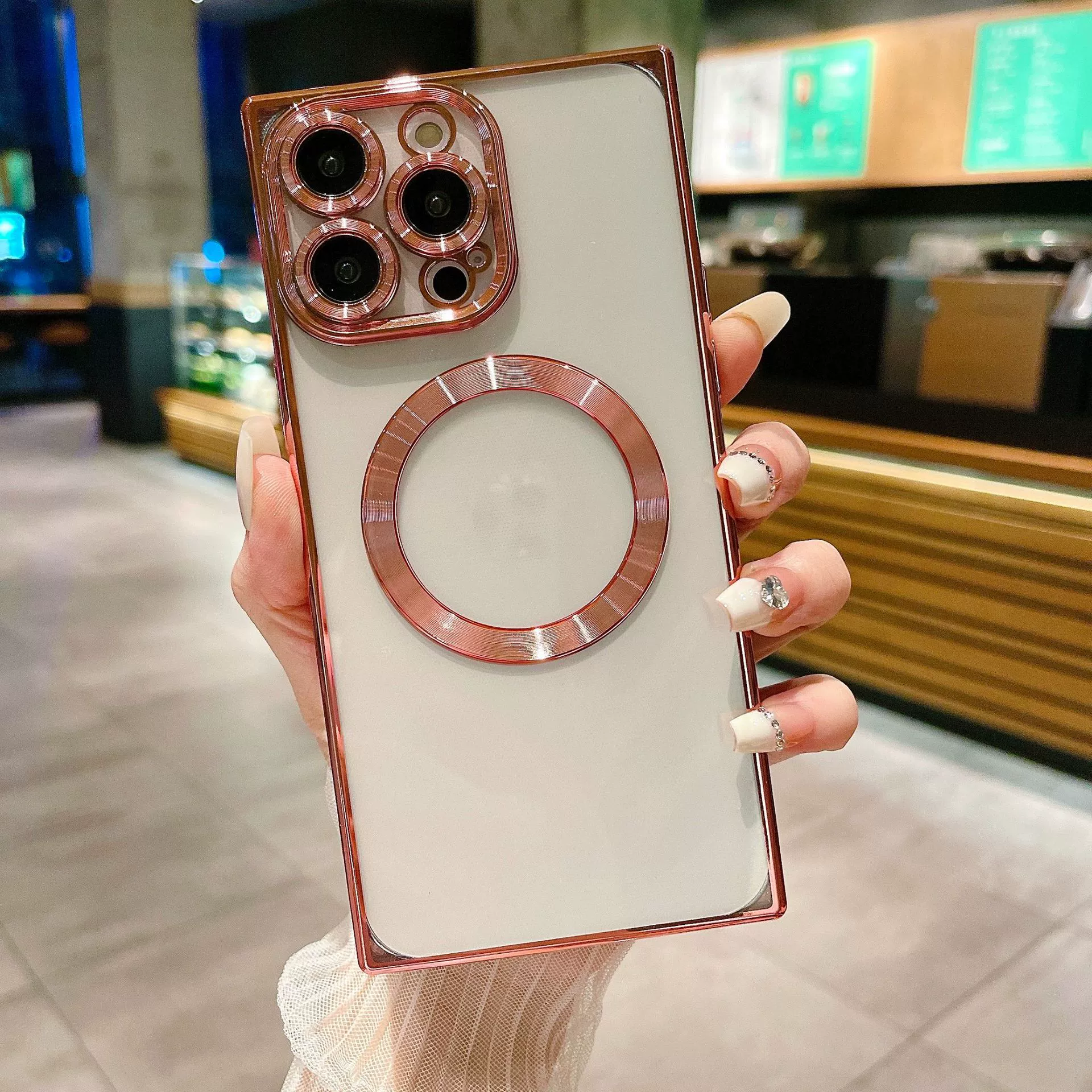 Квадратный совместимый с Apple чехол для телефона, iPhone 17, прозрачный iPhone17 Pro, защитный чехол, iphone, 15promax, 16