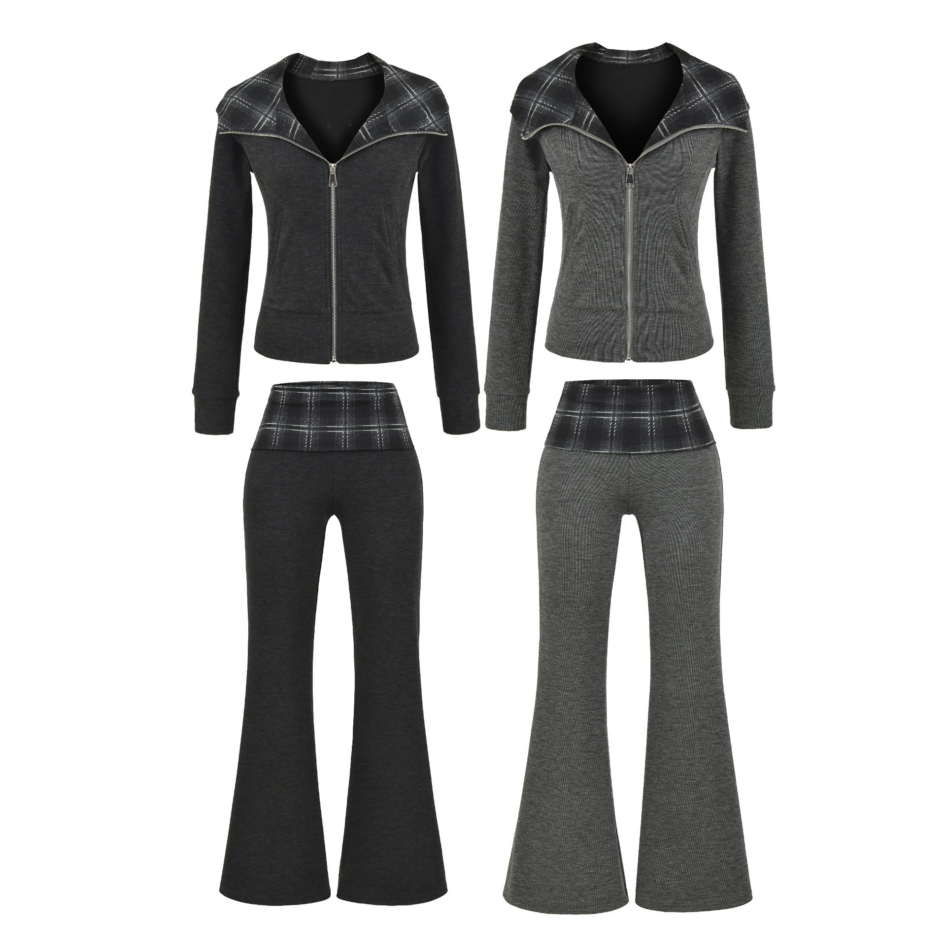 2025秋季新款  美式复古风加绒保暖辣妹运动风时尚休闲套装