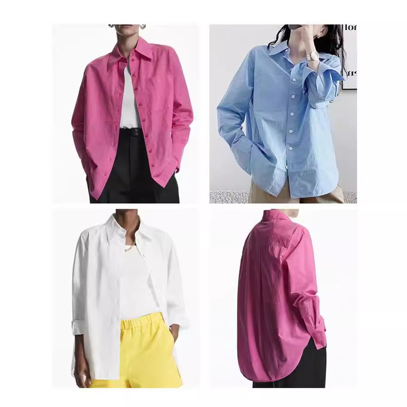 Co*S Standard Fit Pointed Collar Multi-Button Shirt 2025 Spring/Summer New Women's Casual Top Commuter Style
