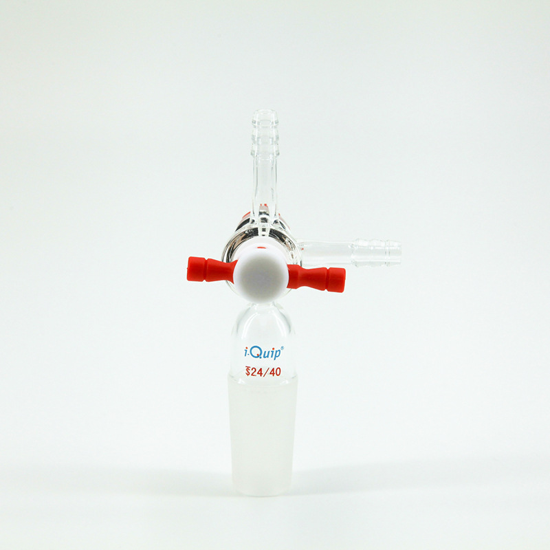 芯硅谷 三通接头 F3333 三通接头,磨口 玻璃 T型 玻璃 四氟节门