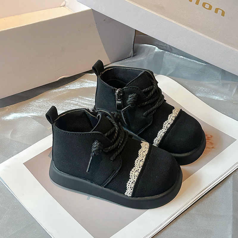 2024 autumn winter new girls' simple and stylish small leather boots, baby forest princess boots_voghion.com