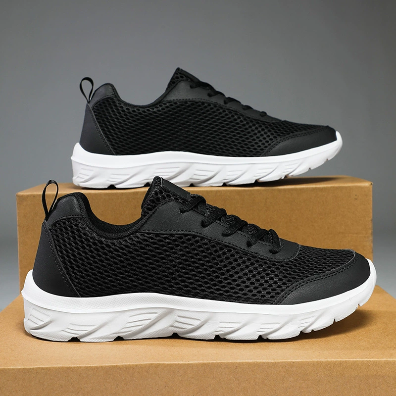 Летние кроссовки больших размеров для мужчин 2025 года, парные, сетчатые, низкие, на шнурках, легкие, для бега на открытом воздухе