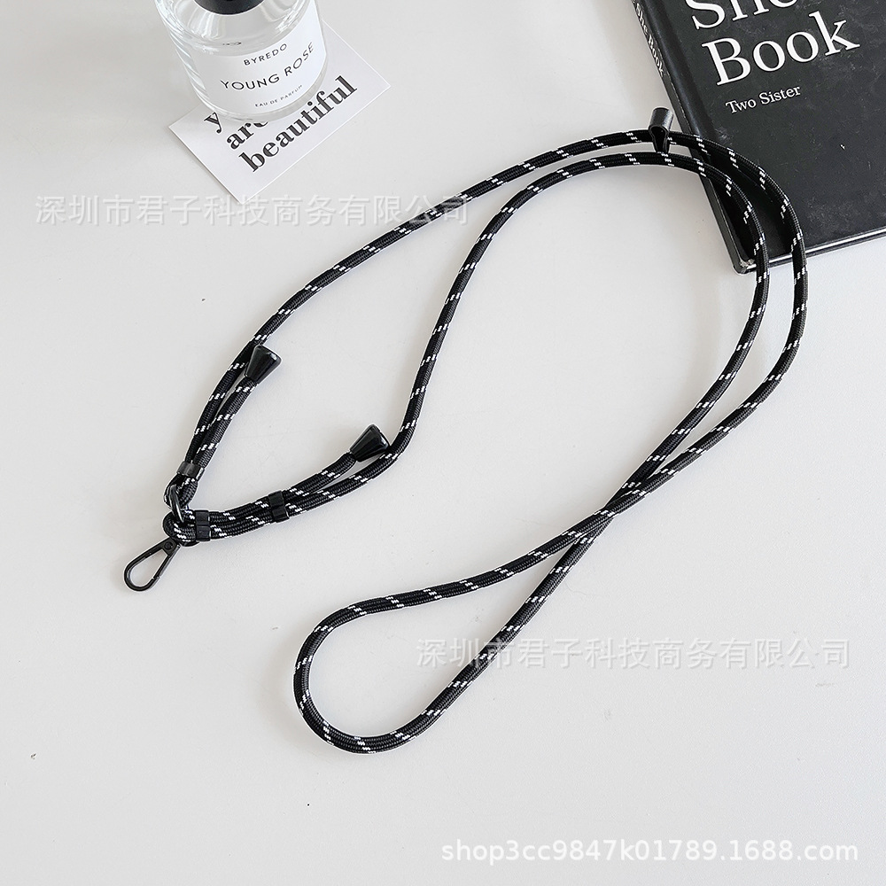 Personalidad japonesa y coreana de doble botón colgante colgante de doble botón colgante ajustable de hombro colgante de cuello para teléfono móvil bolso universal cuerda de botella de agua