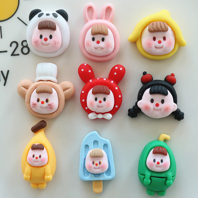 香蕉妹妹公仔 diy奶油胶手机壳发圈饰品钥匙扣树脂配件批发南10