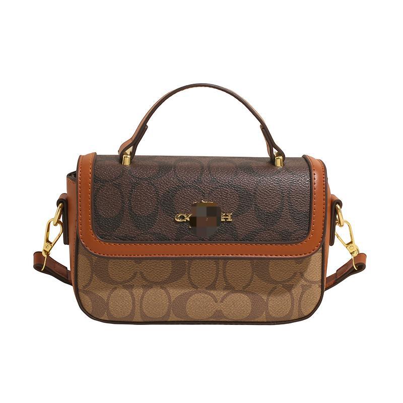 Bolsos de comercio exterior de alta gama, moda femenina, color en contraste, pequeños bolsos cuadrados, verano femenino, nuevos bolsos de mensajero, bolsos de hombro de todo fósforo impresos