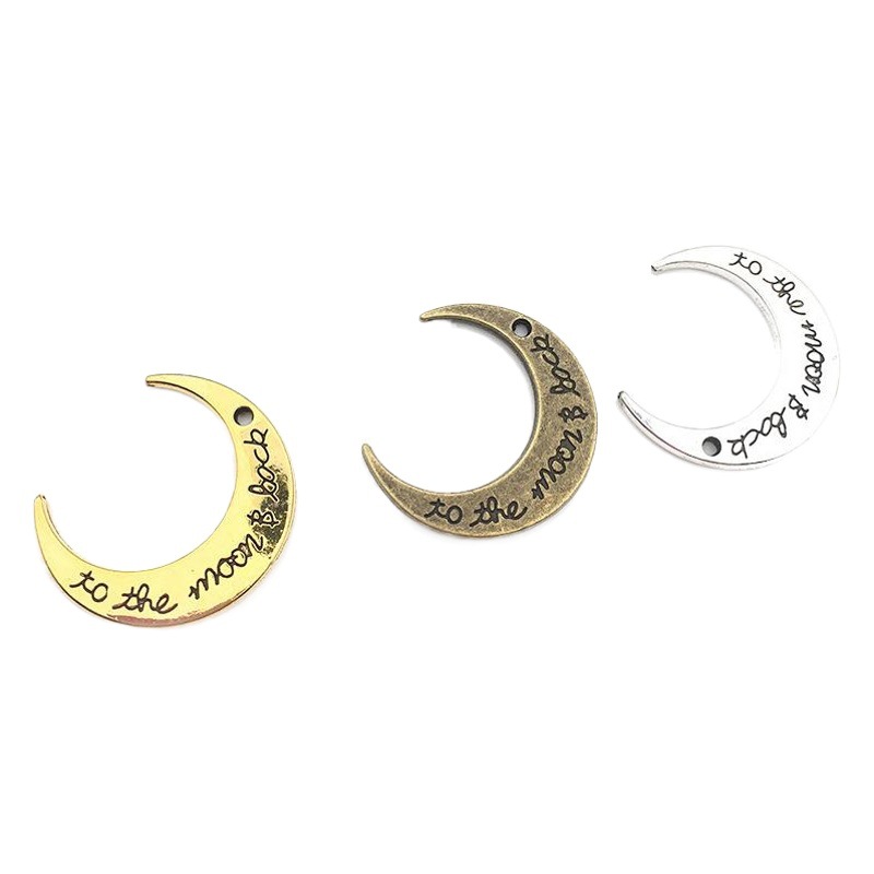 Directo de fábrica DIY accesorios de la joyería de la aleación de la vendimia Hollow Moon Star colgante material colgante hecho a mano