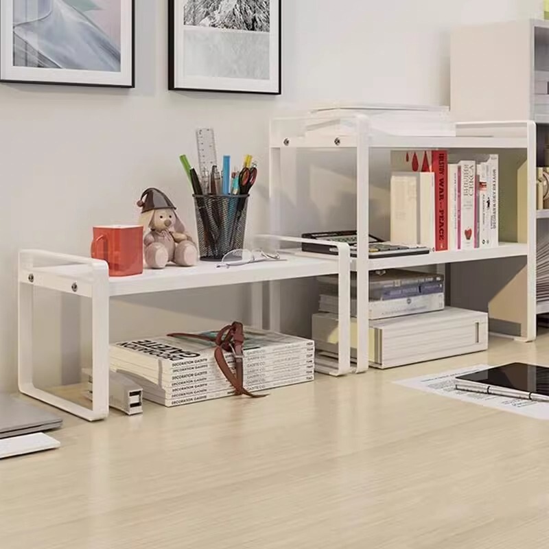 Storage Rack Desktop Multi-Layer Bookshelf Student Desk Storage Rack Office Computer Desk Layered Cabinet Storage Artifact