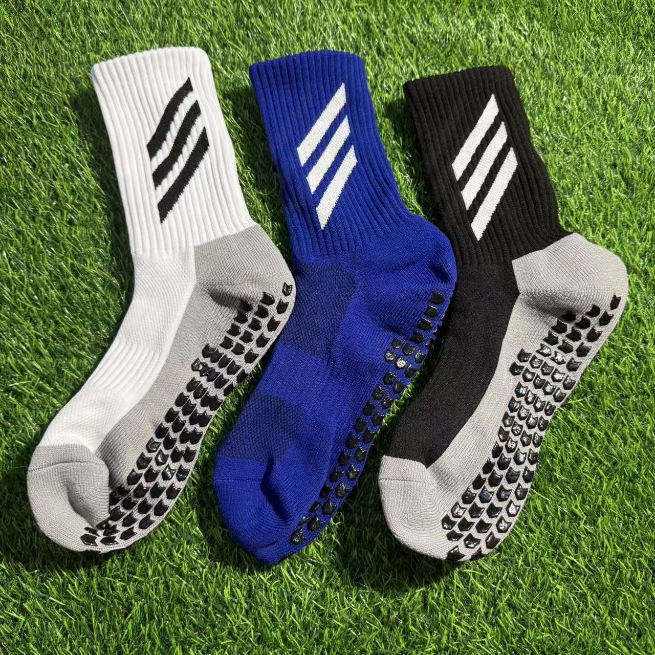 Men's Football Socks with Anti-Slip Grip, Professional Sports Socks, Cycling Socks, Thickened Towel Bottom Long Socks, Floor Socks, Sweat-Absorbing