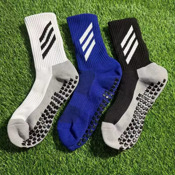 Men's Football Socks with Anti-Slip Grip, Professional Sports Socks, Cycling Socks, Thickened Towel Bottom Long Socks, Floor Socks, Sweat-Absorbing